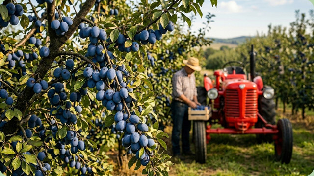 Rodinná farma Balarám Zetor 25 v sadu